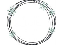 Stickdatei - Doodle Rahmen Schneeflocken